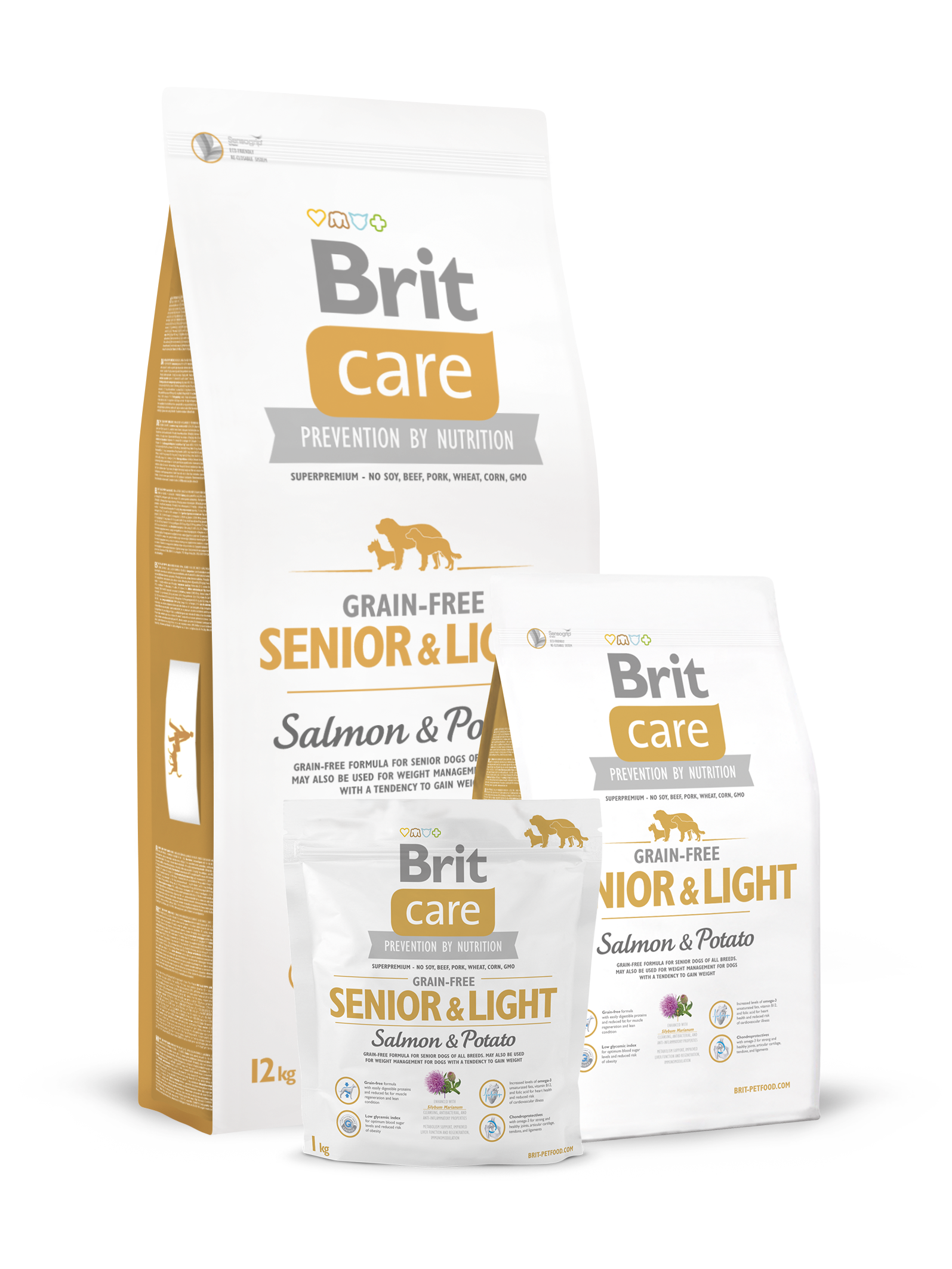 Brit Care Dog Grain-free Senior Salmon & Potato 2 x 12 kg