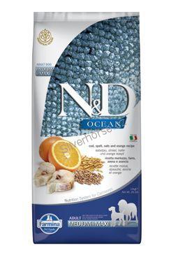 N&D OCEAN DOG LG Adult M/L Codfish & Orange 12kg