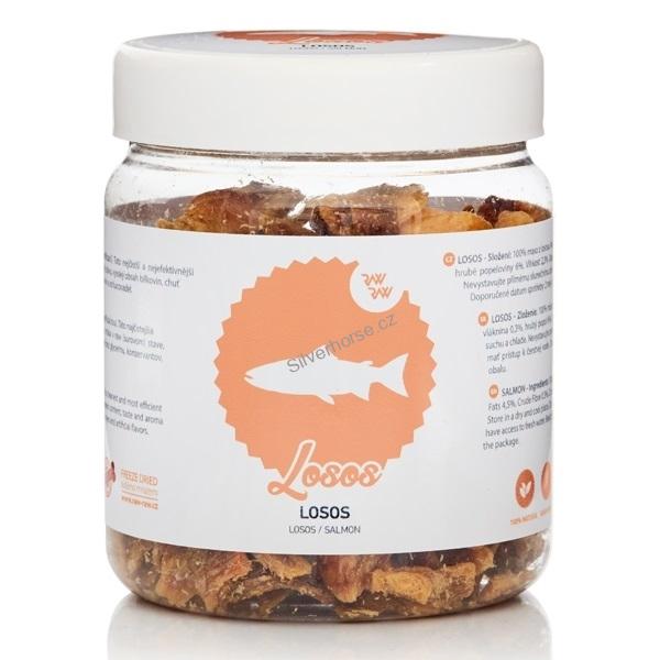 Raw Raw pochoutka mrazem sušené maso z Lososa 110g