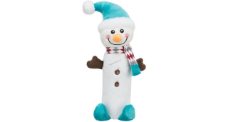 Xmas SNOWMAN, plyšový sněhulák s pet lahví uvnitř, 38 cm